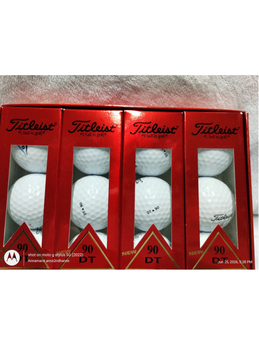 Vintage Titleist DT 90 Golf Balls Dozen New In Box Custom Logo Made In USA NOS